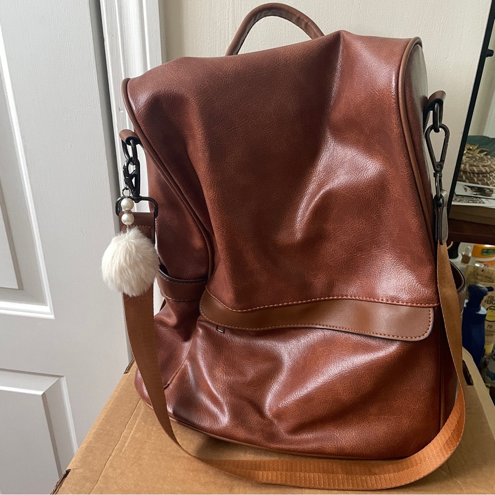 Tan backpack